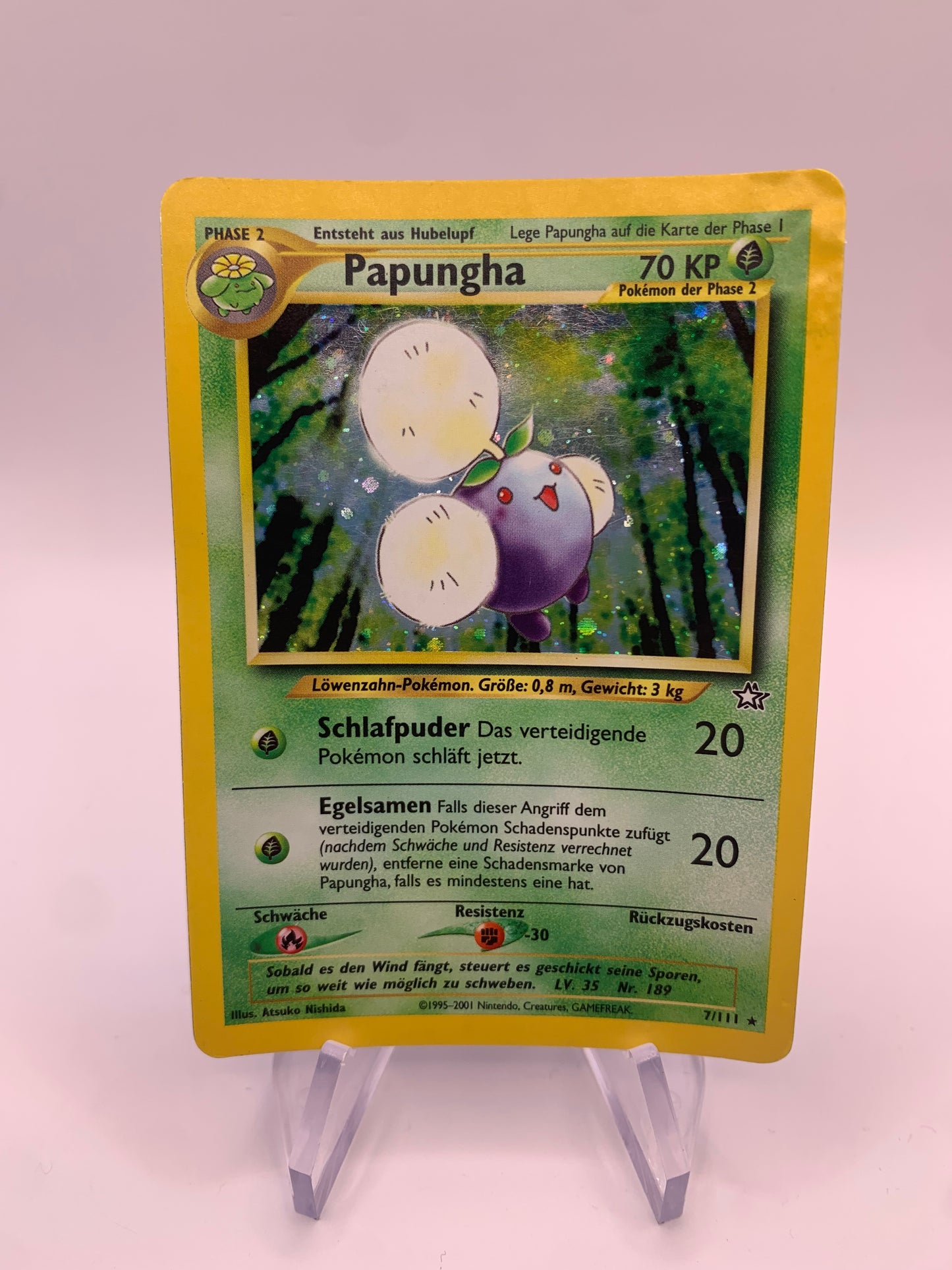 Pokemon Card Holo Papungha Neo Genesis 7/111 German