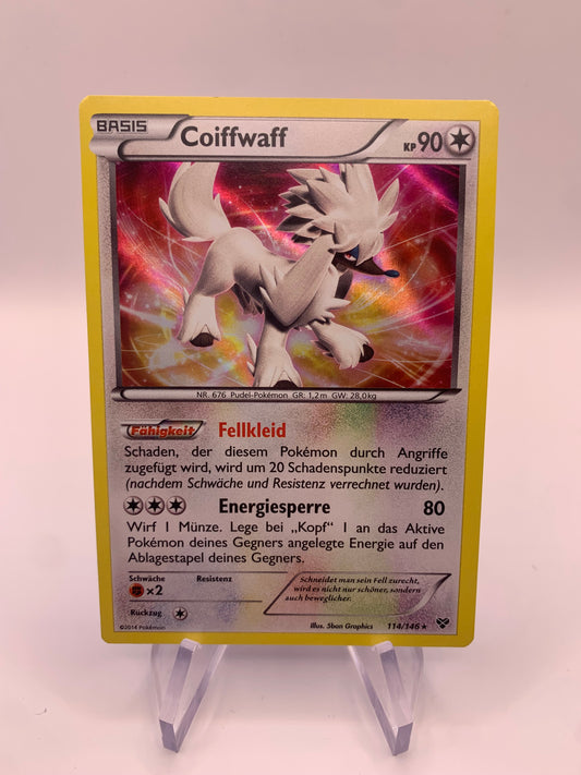 Pokemon Karte Holo Coiffwaff 114/146 Deutsch