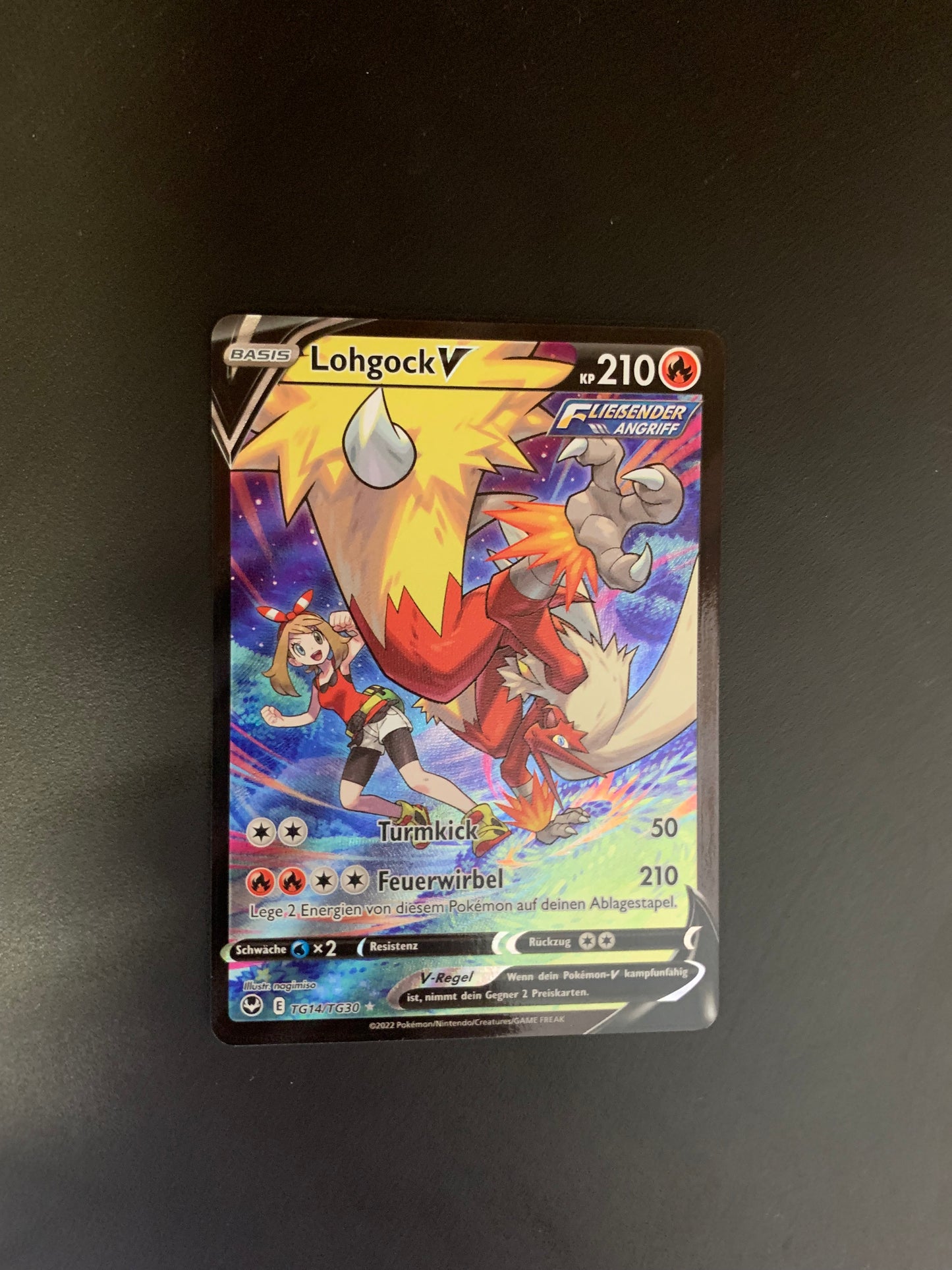 Pokemon Karte V Alt-Art Lohgock TG14/TG30 Deutsch