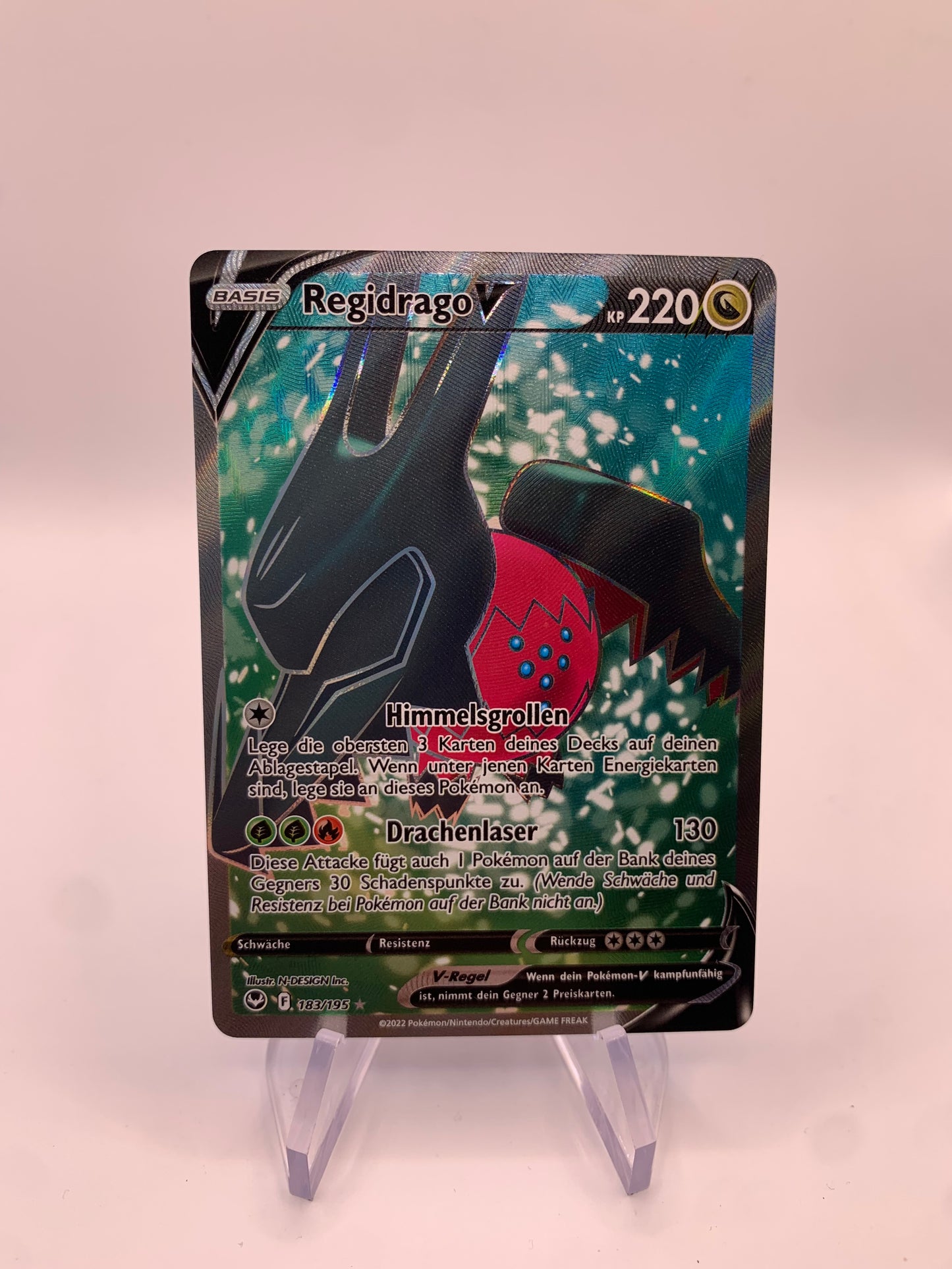 Pokemon Karte V Fullart Regidrago 183/195 Deutsch