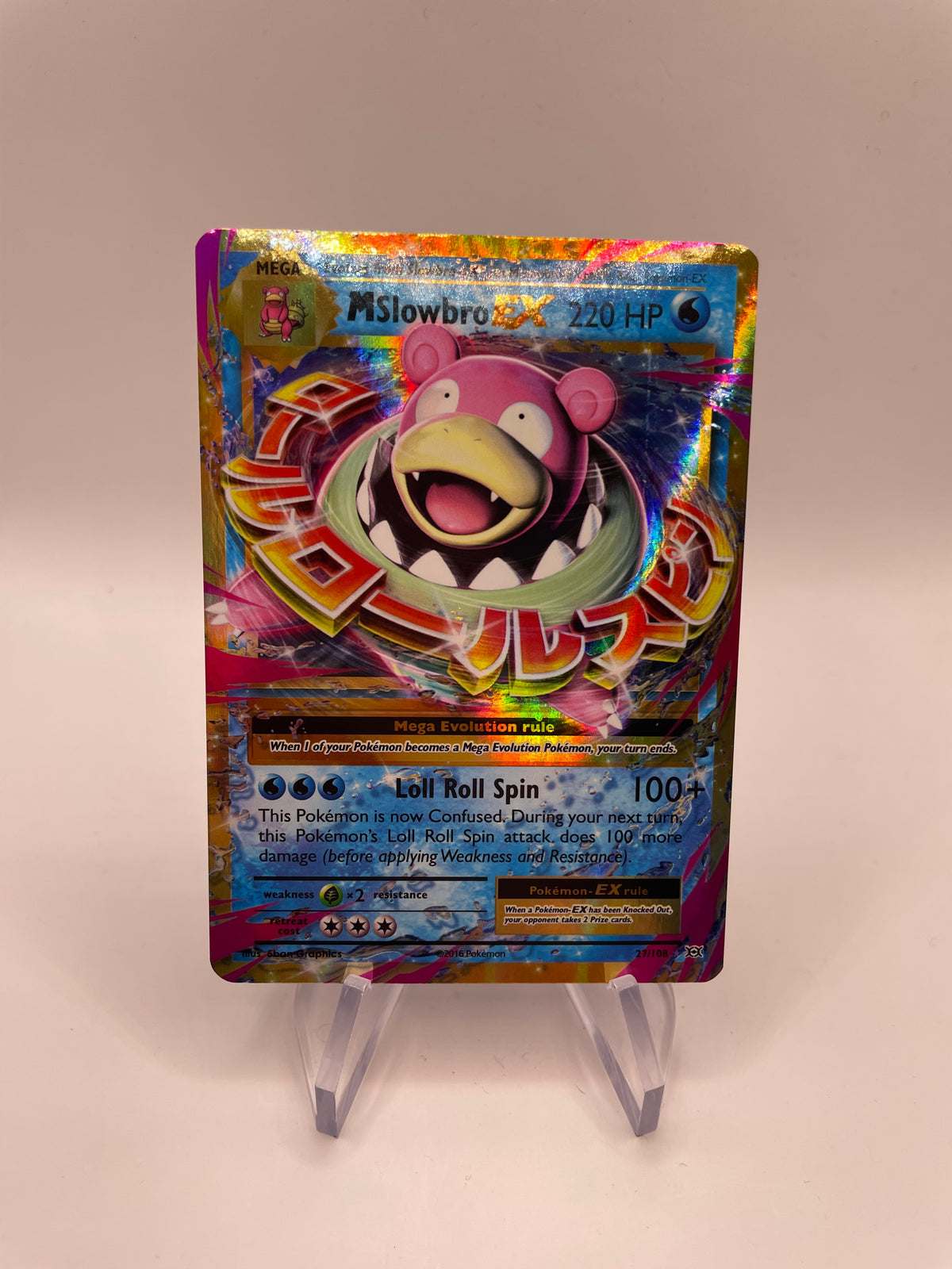 Pokemon Karte EX Mega Slowbro 27/108 Englisch