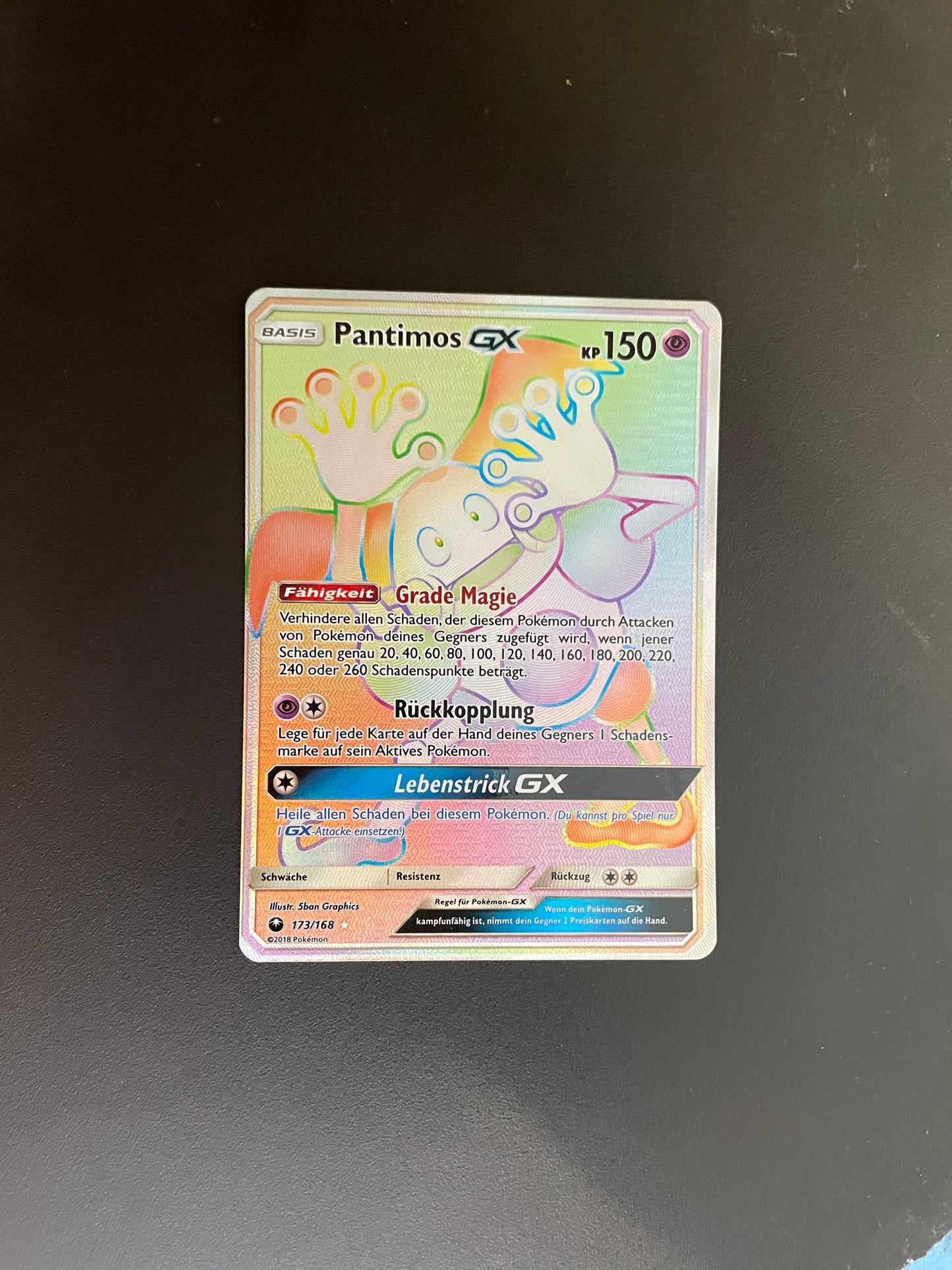 Pokemon Karte GX Rainbow Pantimos 173/168 Deutsch