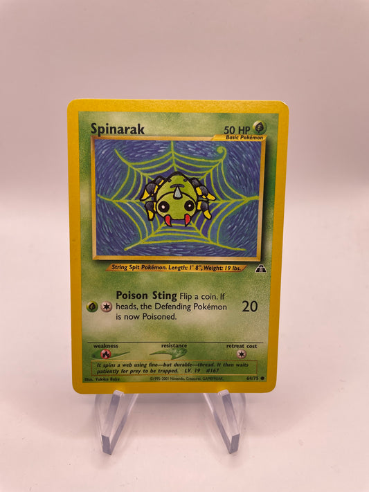 Pokemon Karte Neo Discovery Spinarak 64/75 Englisch