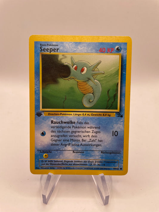 Pokemon Karte Fossil Seeper 49/62 Deutsch
