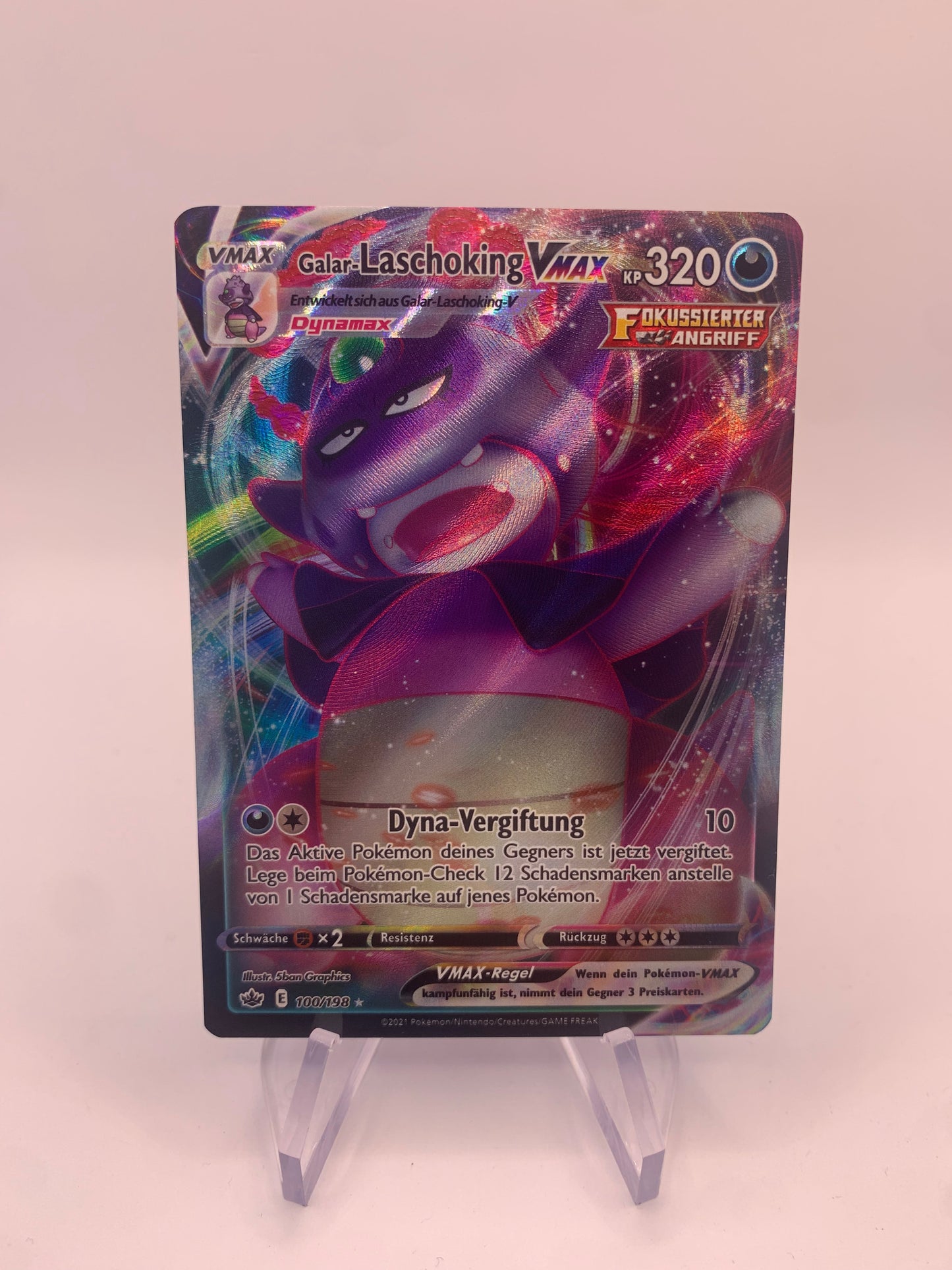 Pokemon card Vmax Galar-Laschoking 100/198 German