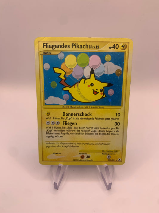 Pokemon Karte Holo Fliegendes Pikachu 113/111 Deutsch