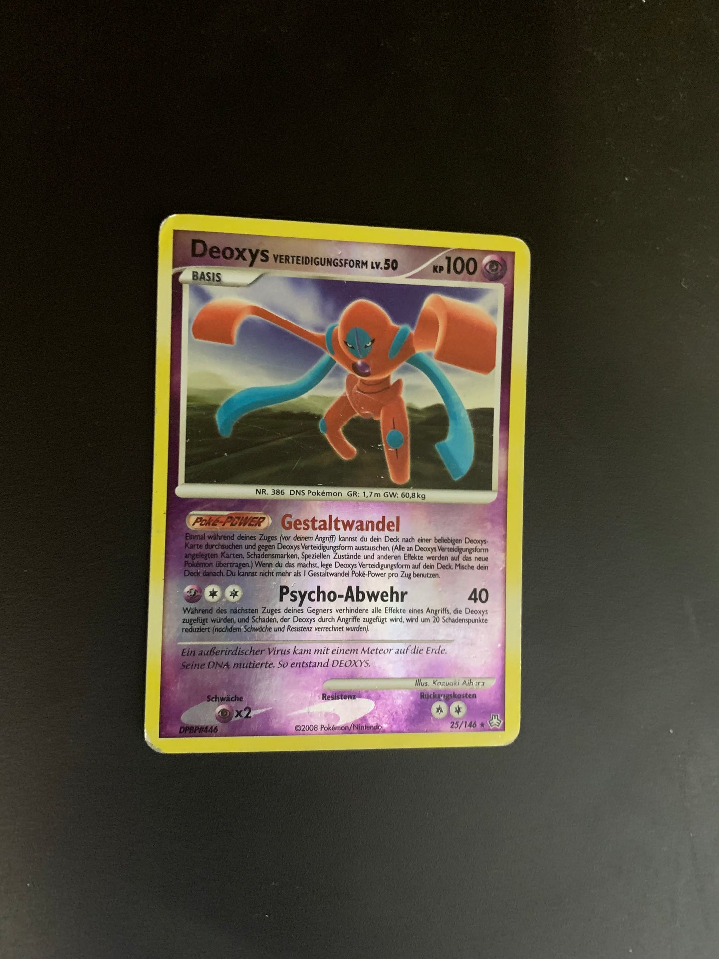 Pokemon Karte Revers Deoxys 25/146 Deutsch