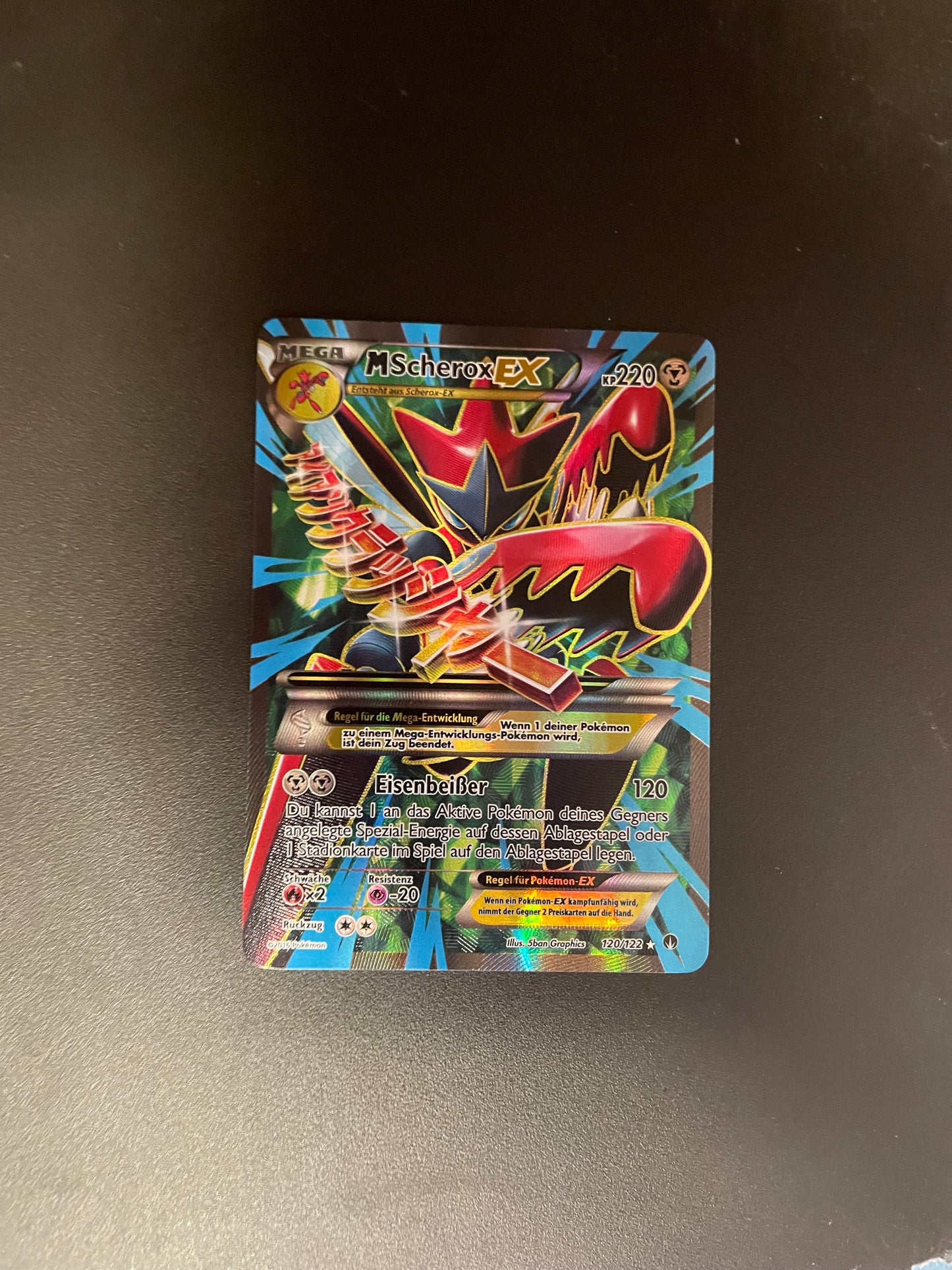 Pokemon Karte EX Mega Scherox 120/122 Deutsch