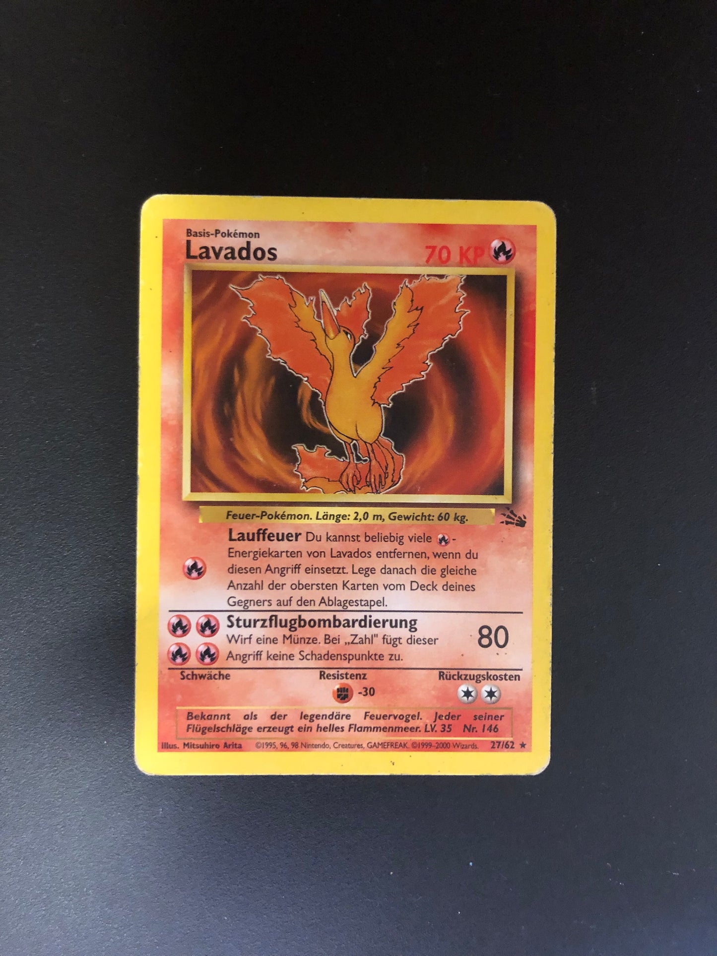 Pokemon Karten Fossil Lavados 27/62 Deutsch