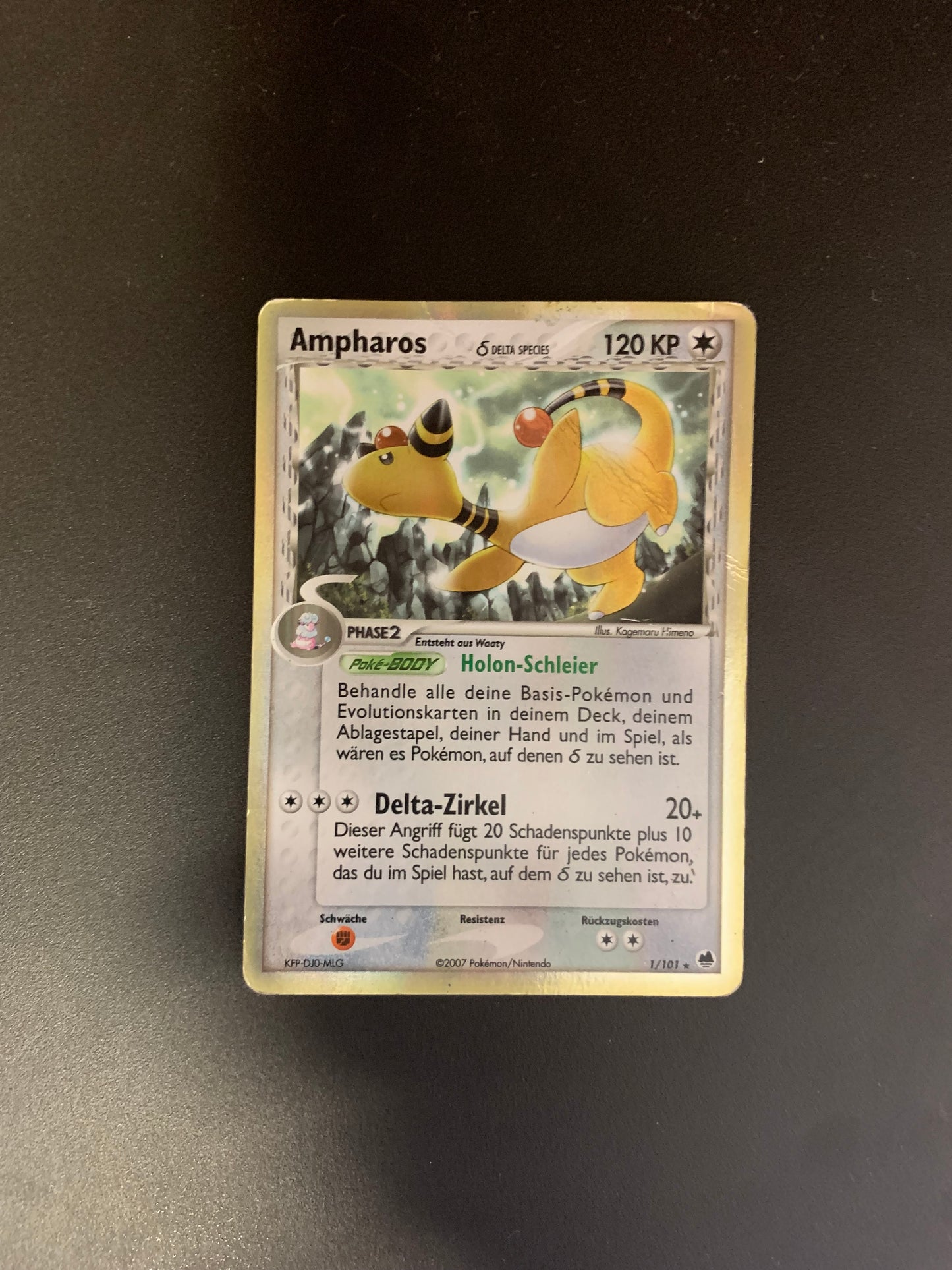 Pokemon Karte Delta Ampharos 1/101 Deutsch