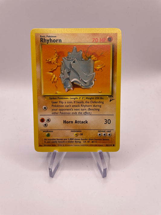 Pokemon Karte Base Set 2 Rhyhorn 90/130 Englisch