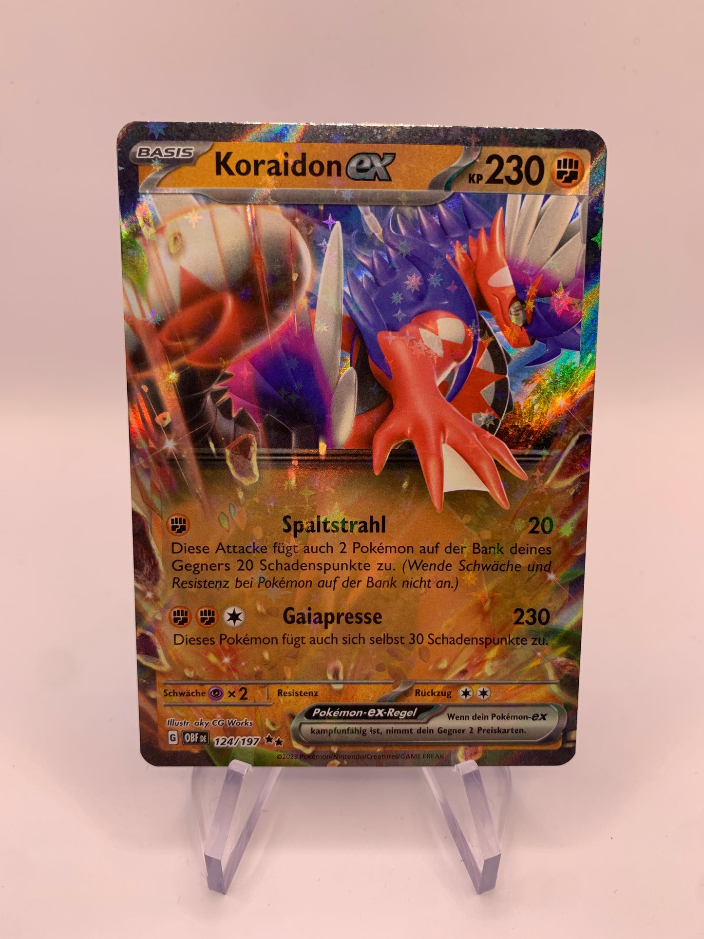 Pokemon Karte ex Koraidon 124/197 Deutsch