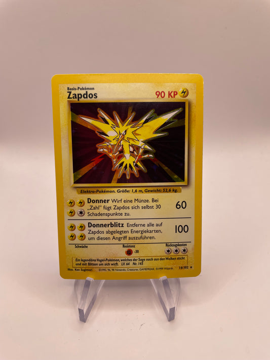 Pokemon Karte Holo Zapdos 16/102 Deutsch