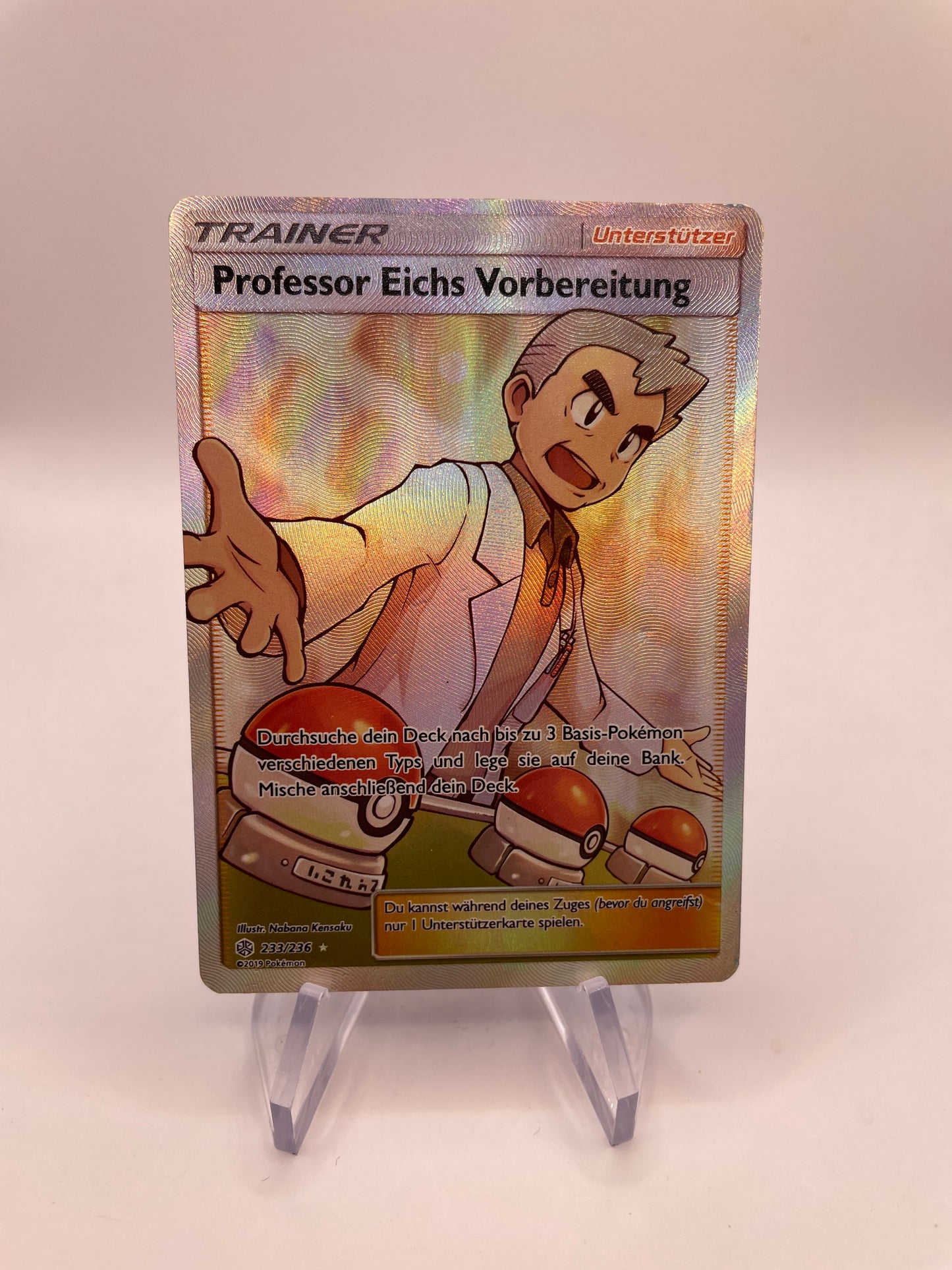 Pokemon Karte Trainer Prof. Eichs Vorbereitung 233/236 Deutsch