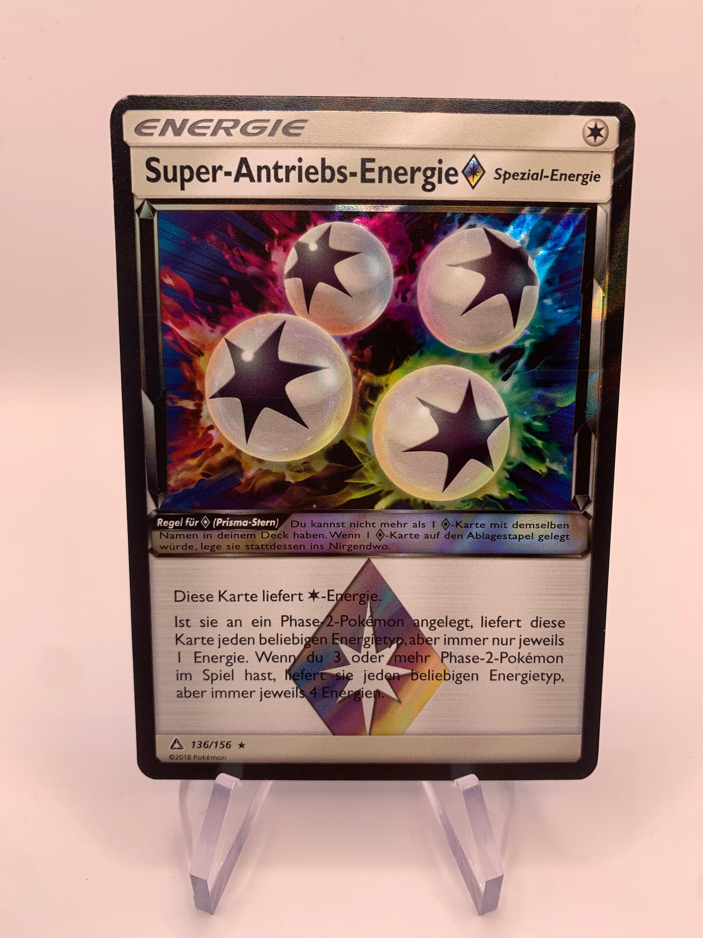 Pokemon Karte Prisma Super-Antriebs-Energie 136/156 Deutsch