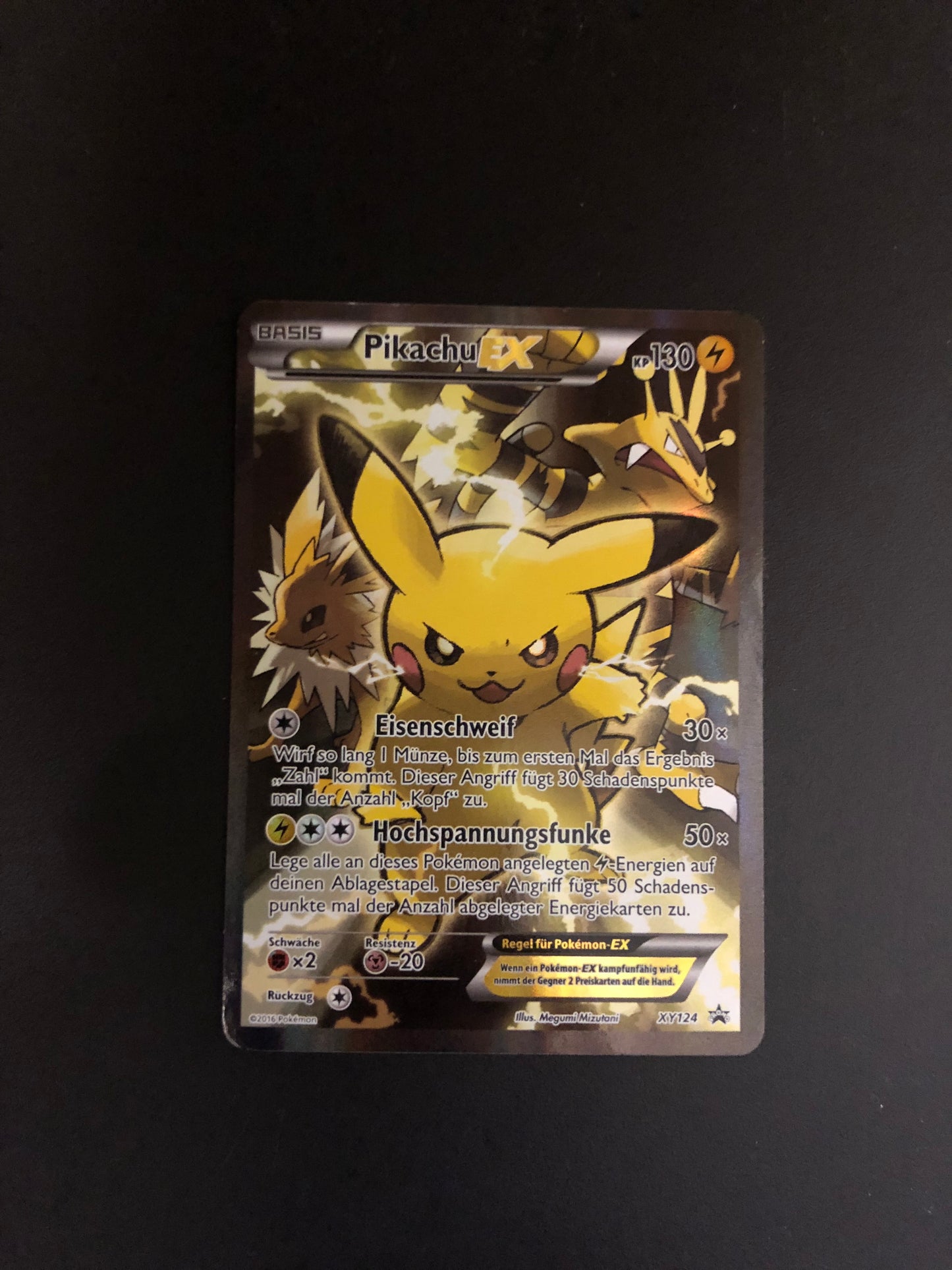 Pokemon Karte Promo EX Pikachu XY124 Deutsch