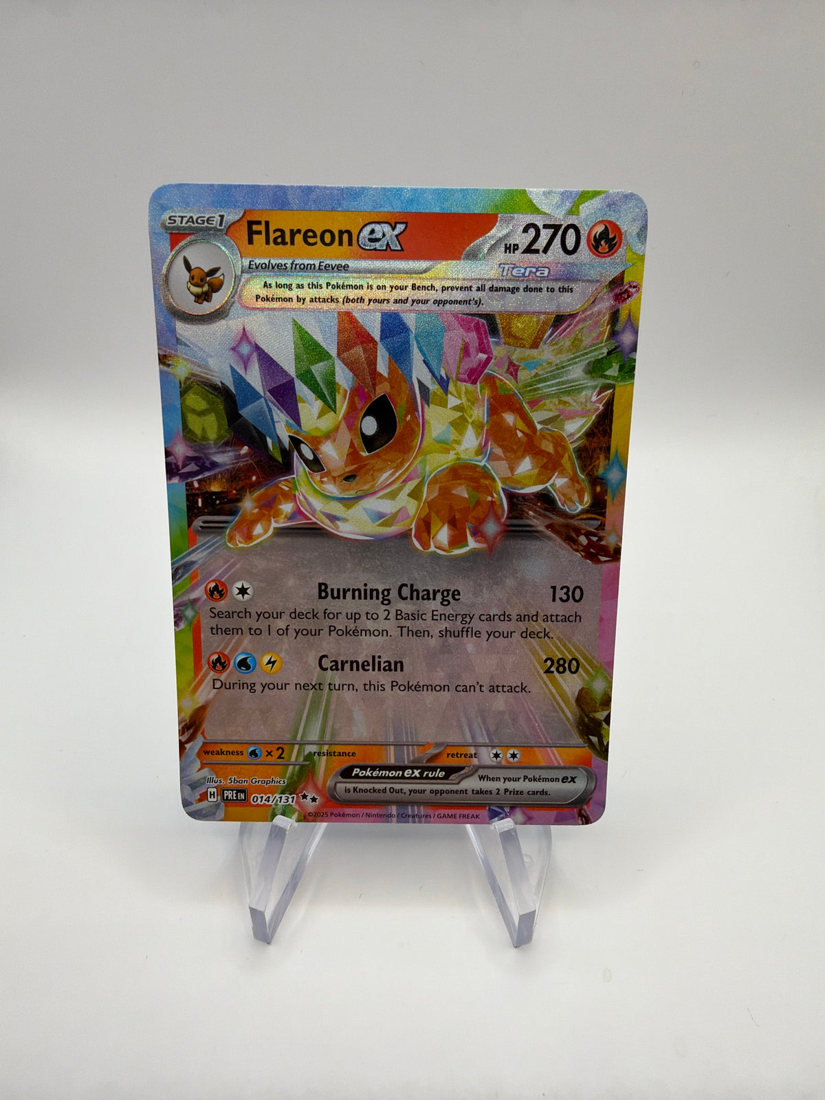 Pokemon Karte Flareon ex 14/131 Englisch