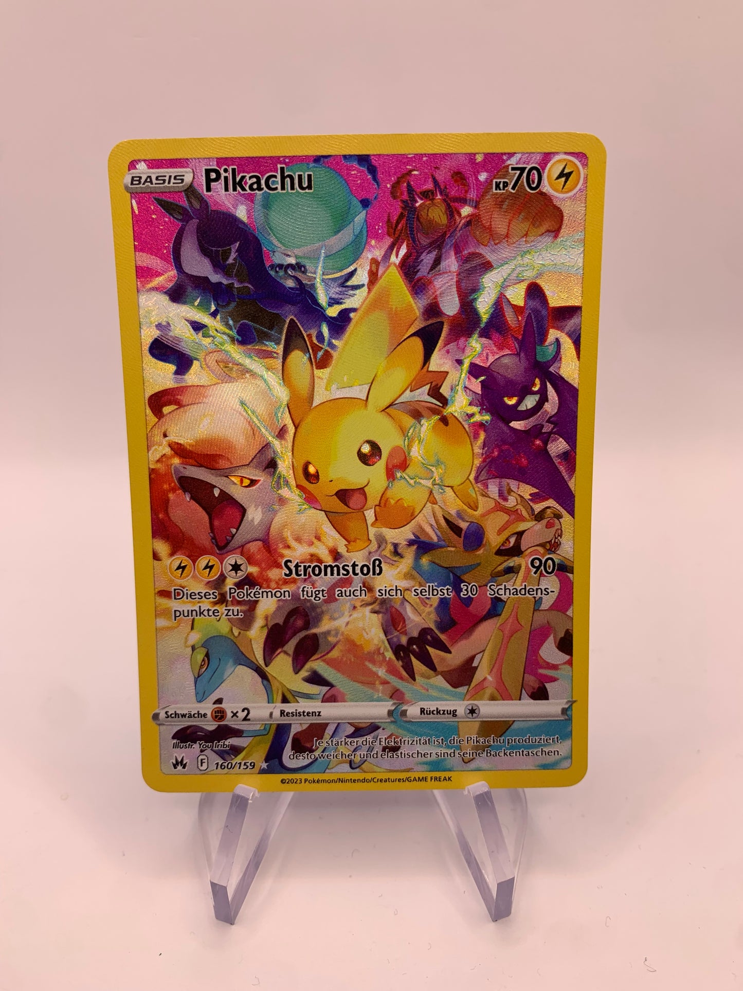 Pokemon Card Alt-Art Pikachu 160/159 German