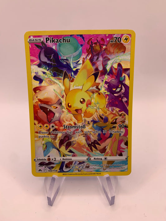 Pokemon Karte Alt-Art Pikachu 160/159 Deutsch