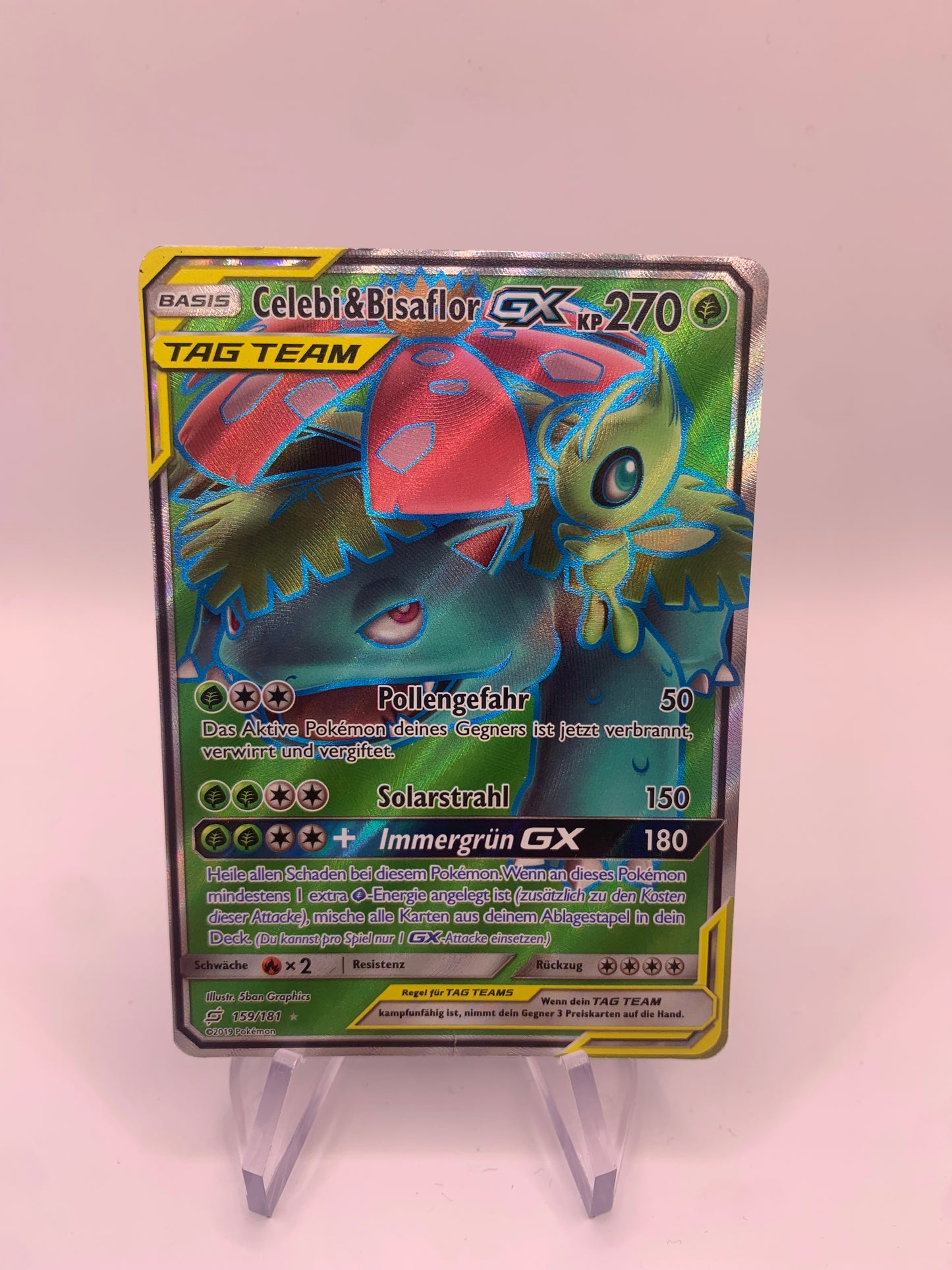 Pokemon Karte GX Tag Team Celebi&Bisaflor 159/181 Deutsch