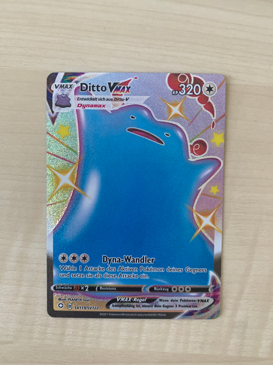 Pokemon Karte Vmax Ditto SV119/SV122 Deutsch