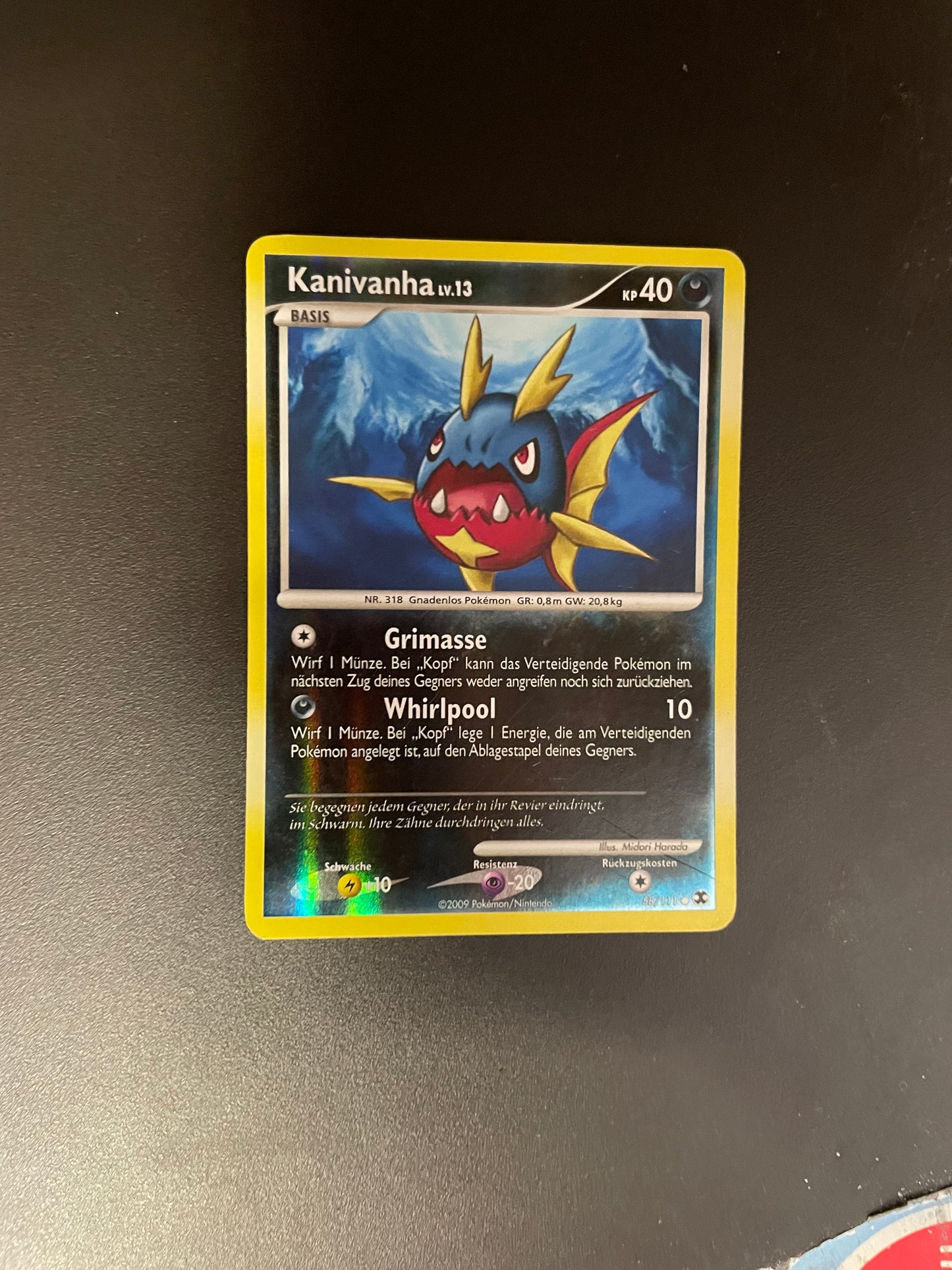 Pokémon Karte Kanivanha 58/111 Deutsch