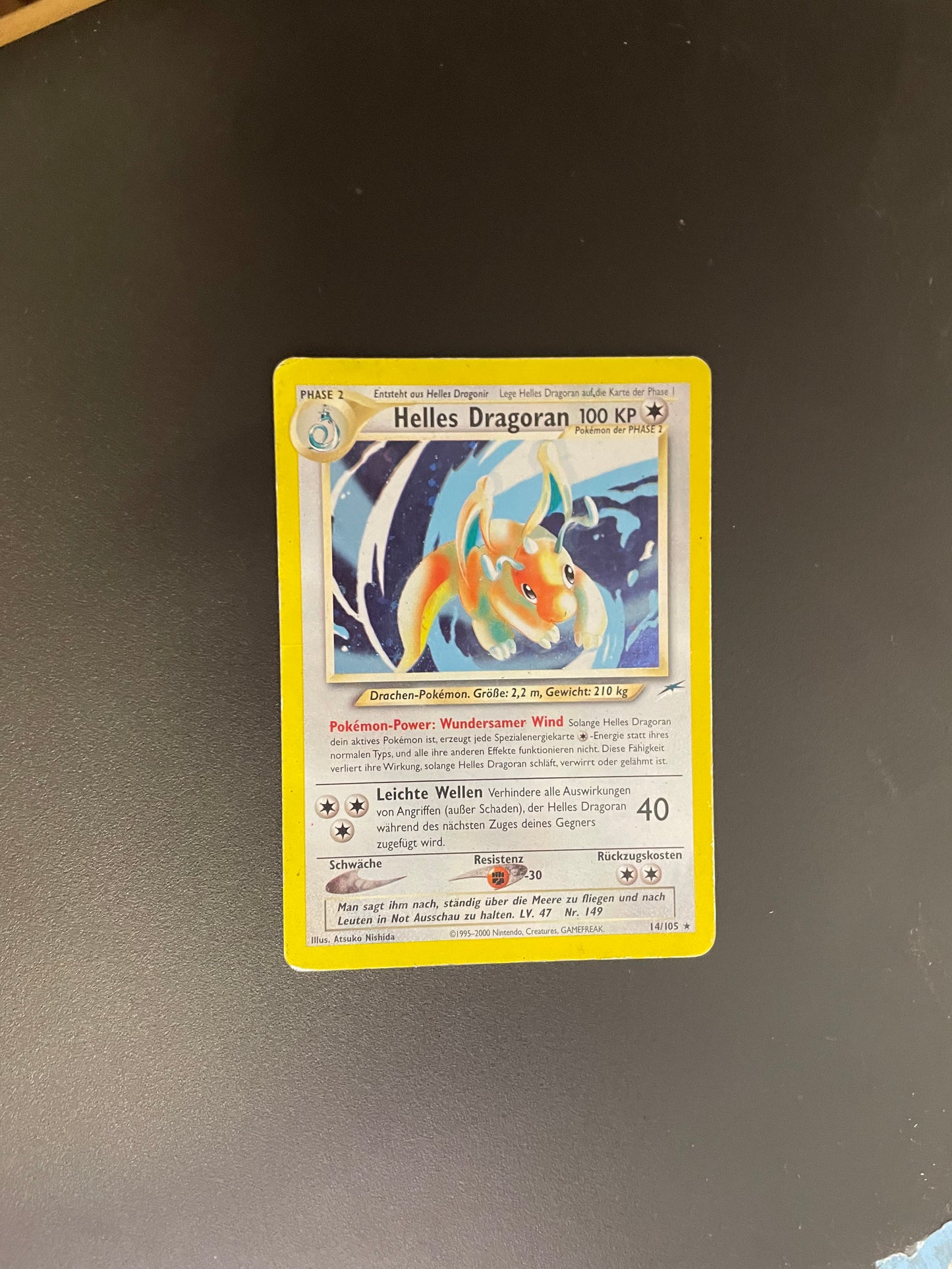 Pokemon Karte Holo Helles Dragoran 14/105 Deutsch