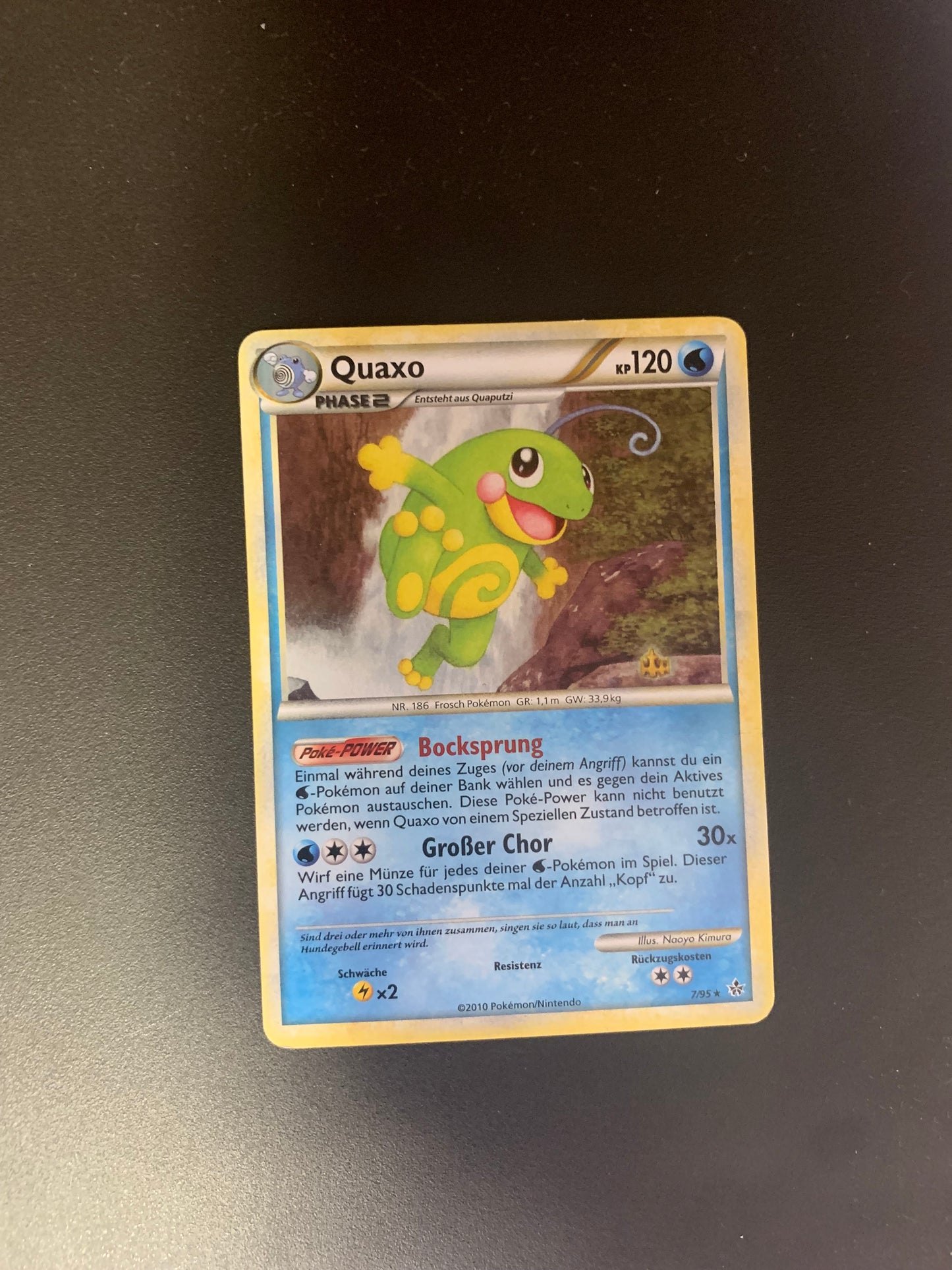 Pokemon Karte Holo Quaxo 7/95 Deutsch