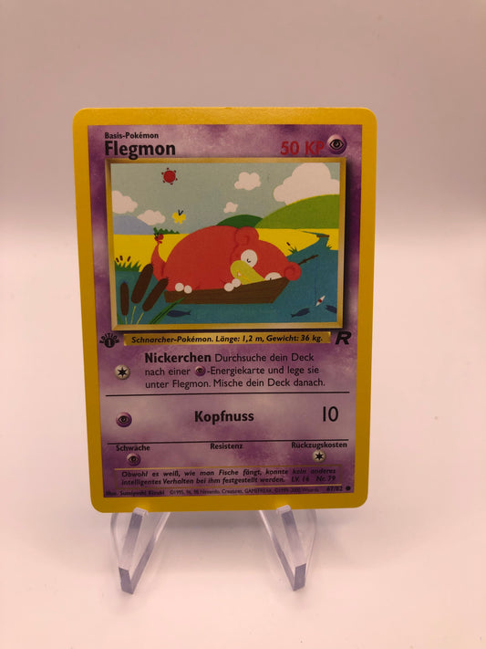 Pokemon Karte 1.Edition Rocket Flegmon 67/82 Deutsch
