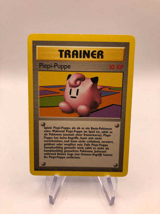 Pokemon Karte Base Set Trainer Piepi-Puppe 70/102 Deutsch