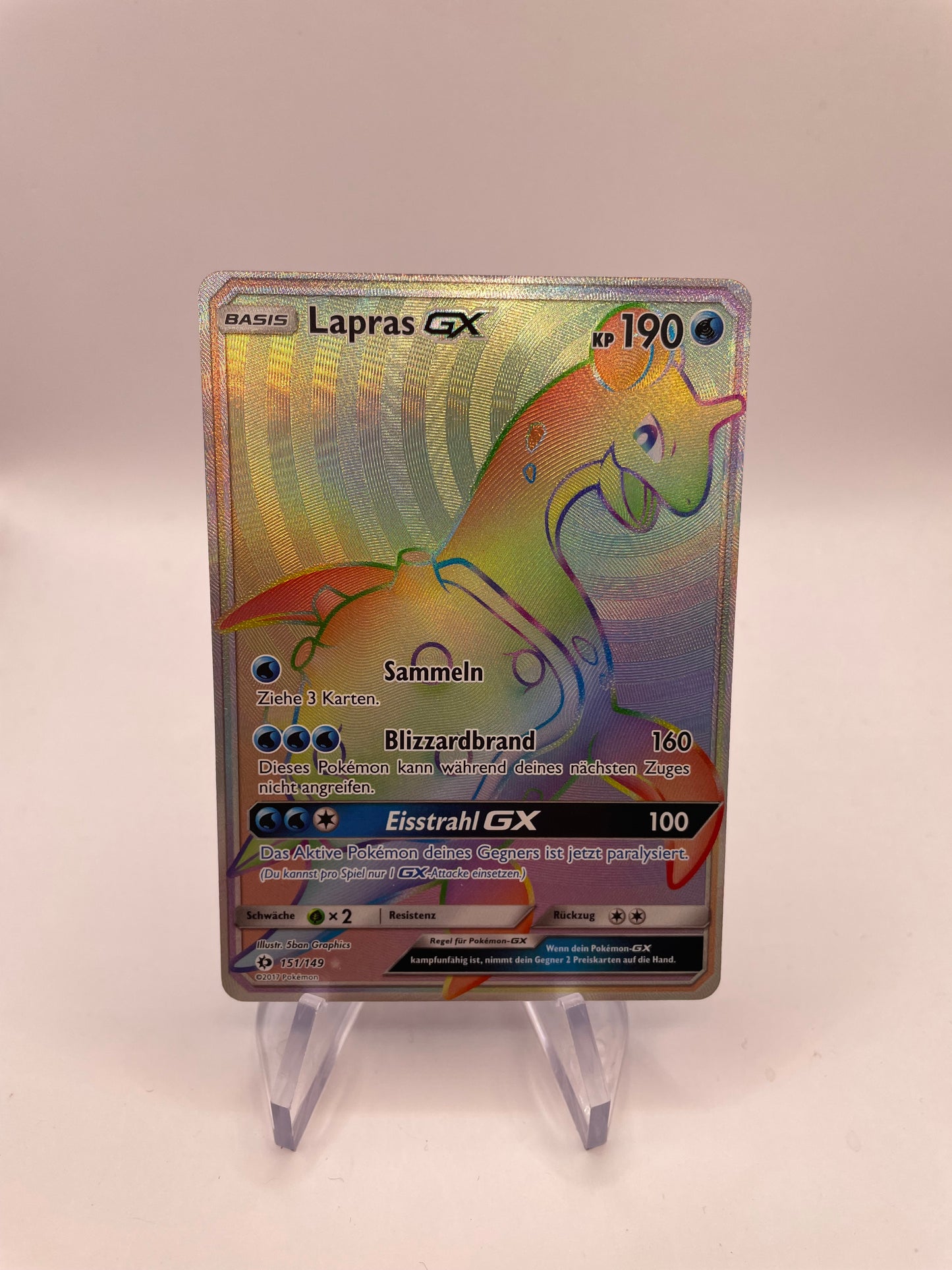 Pokémon Karte Lapras GX 151/149 Deutsch