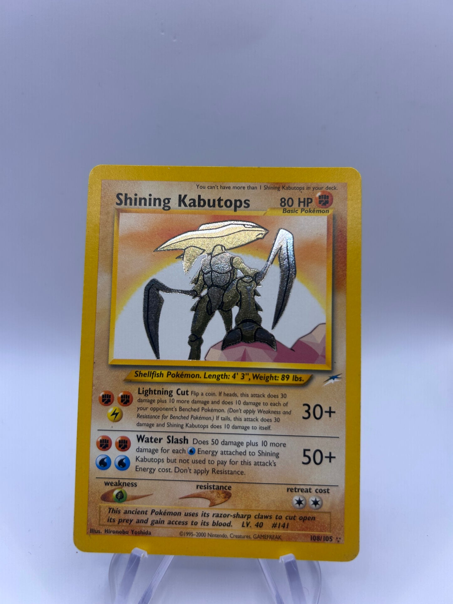 Pokemon Karte Schimmerndes Kabutops 108/105 Englisch