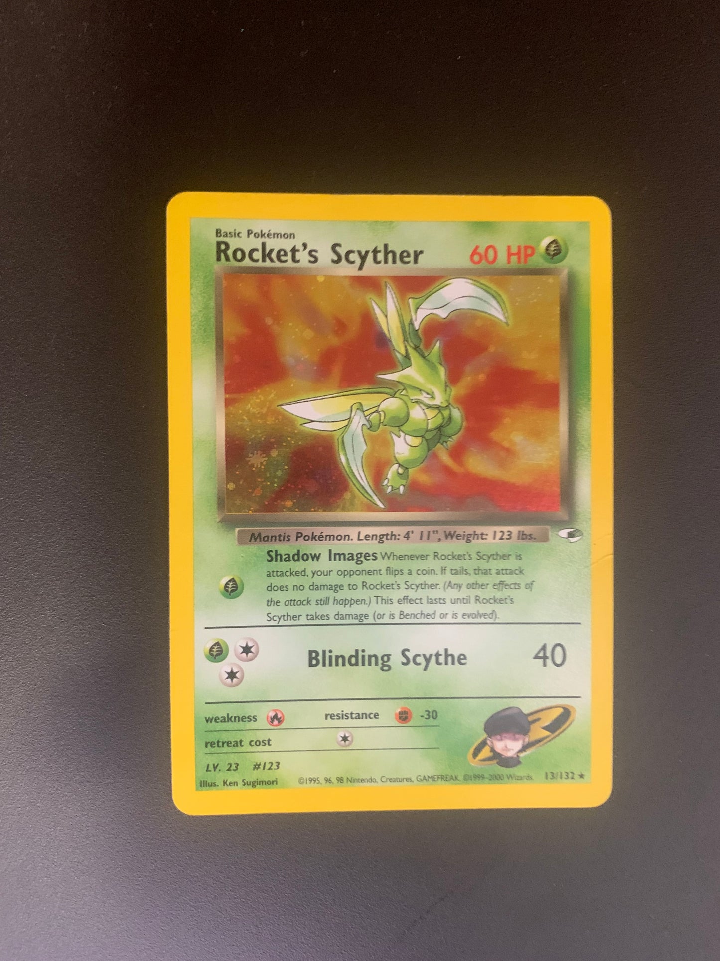 Pokemon Karte Holo Gym Rockets Sichlor 13/132 Englisch