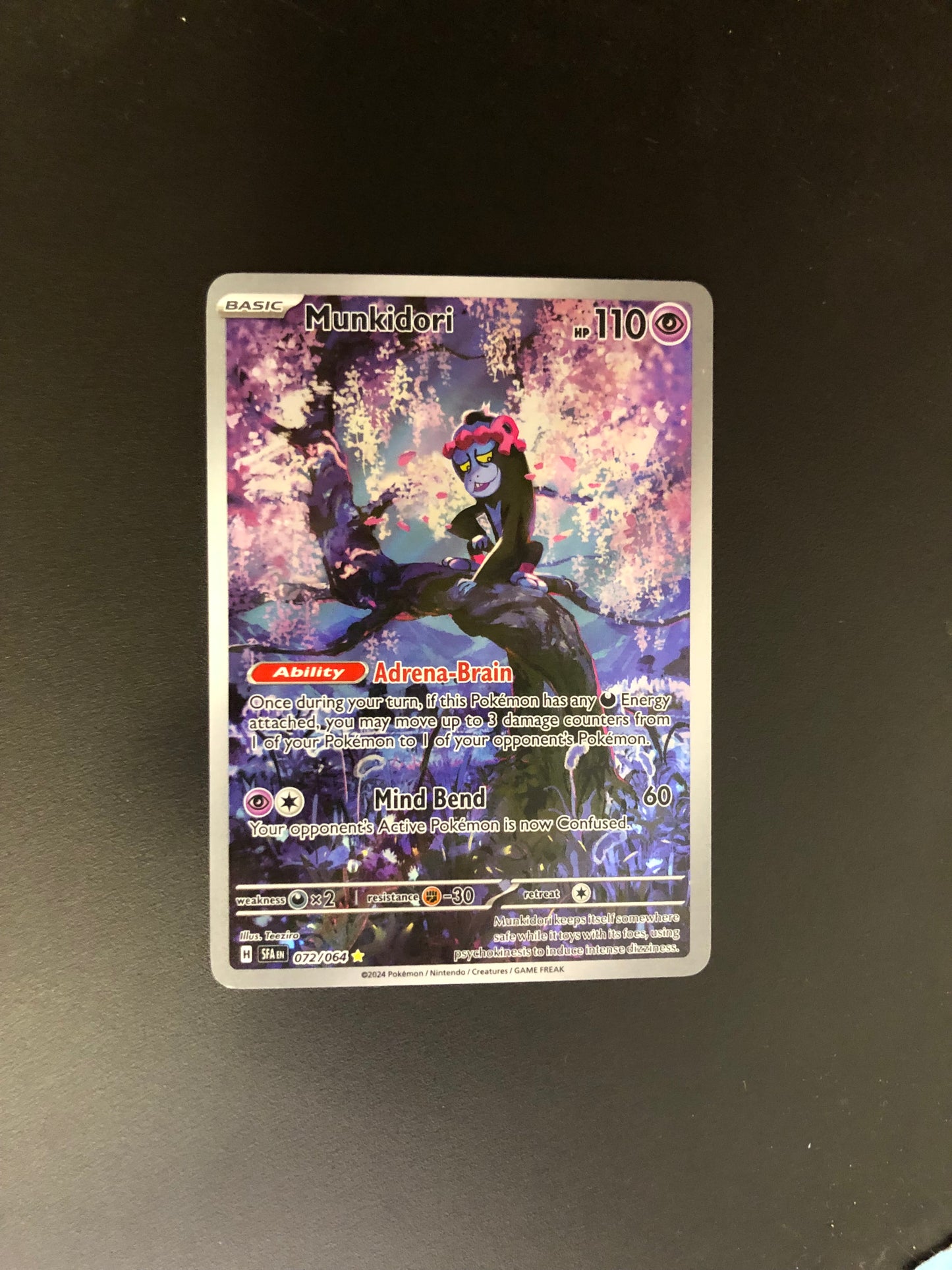 Pokemon Karte Art-Rare Munkidori 72/64 Englisch