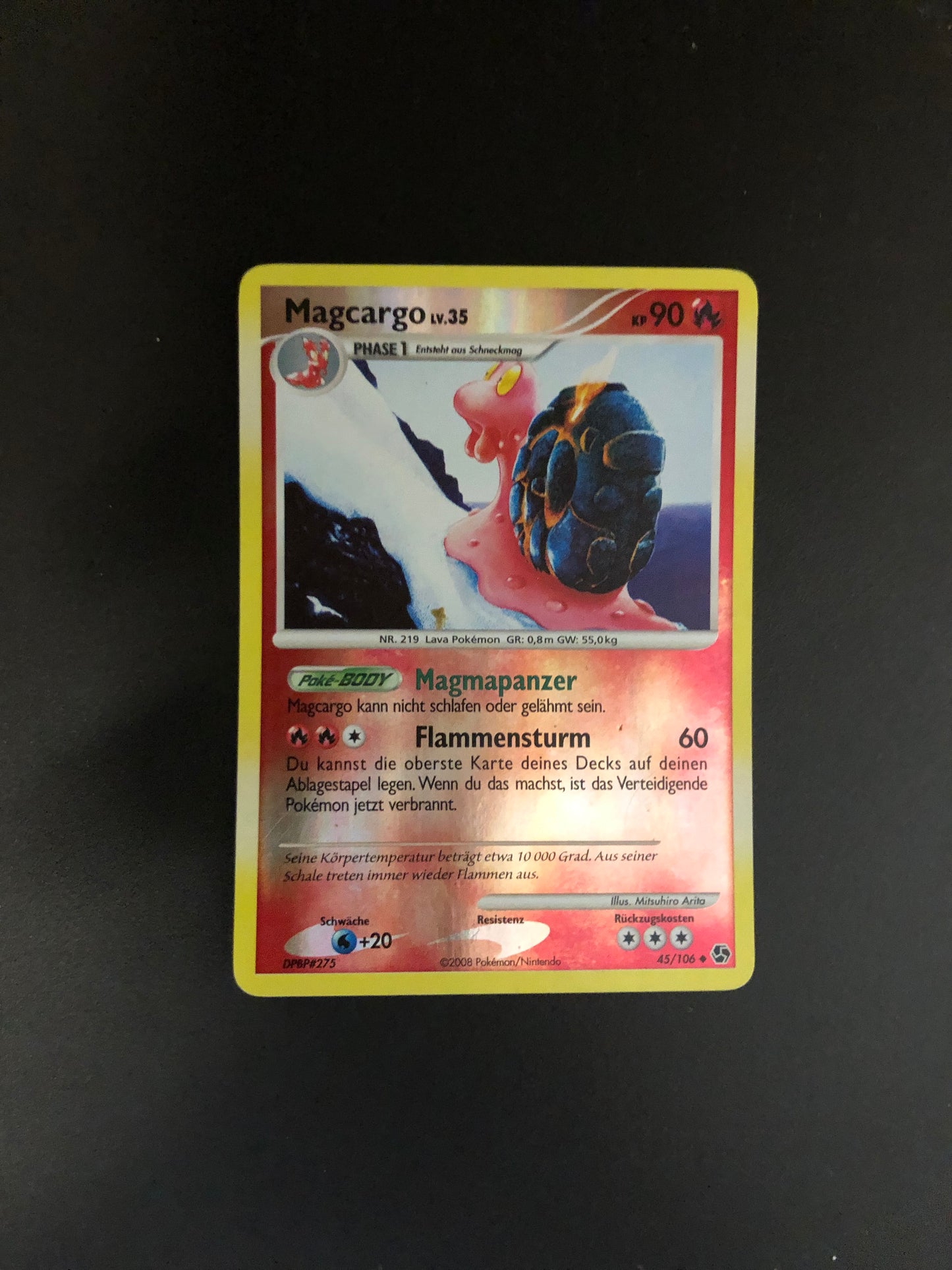 Pokemon Karte Revers Magcargo 45/106 Deutsch