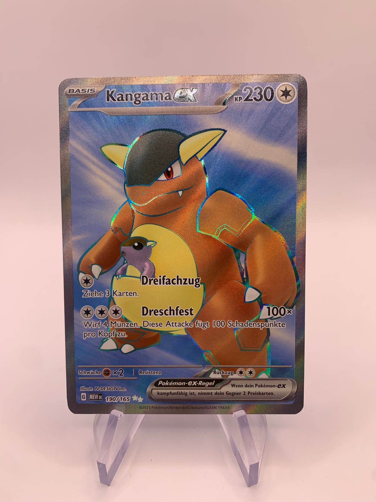 Pokemon Karte ex Fullart Kangama 190/165 Deutsch