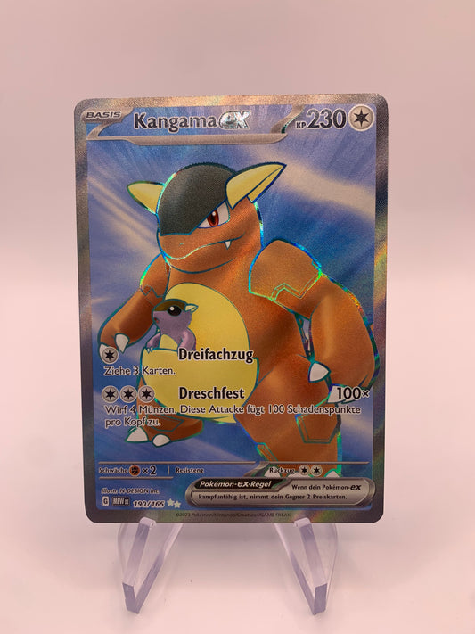 Pokemon card ex Fullart Kangama 190/165 German