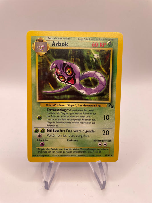Pokemon Karte Arbok 31/62 Fossil Deutsch