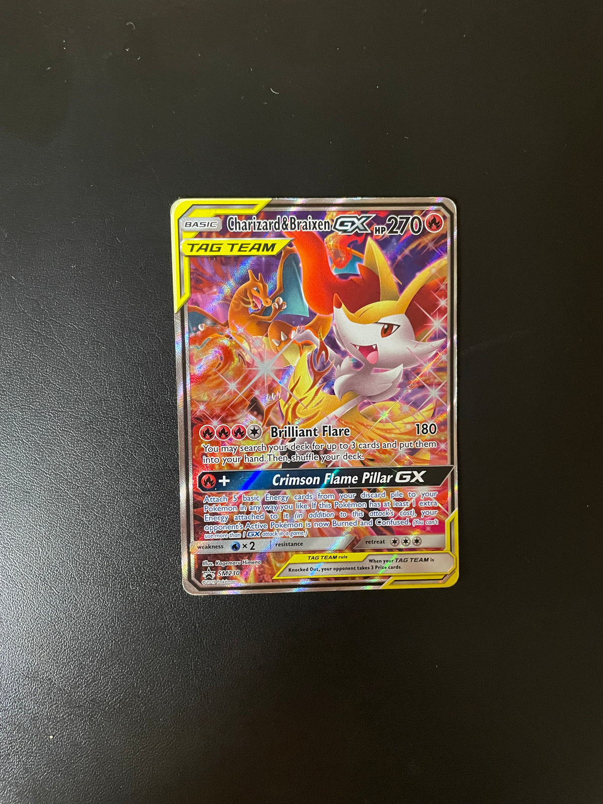 Pokemon Karte GX Tag Team Promo Glurak & Rutena SM230 Deutsch