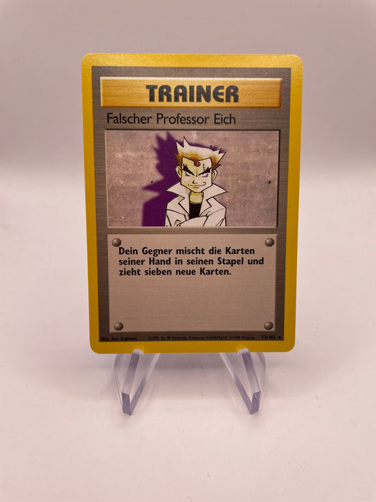Pokemon Karte Base Set Trainer Falscher Prof Eich 73/102 Deutsch