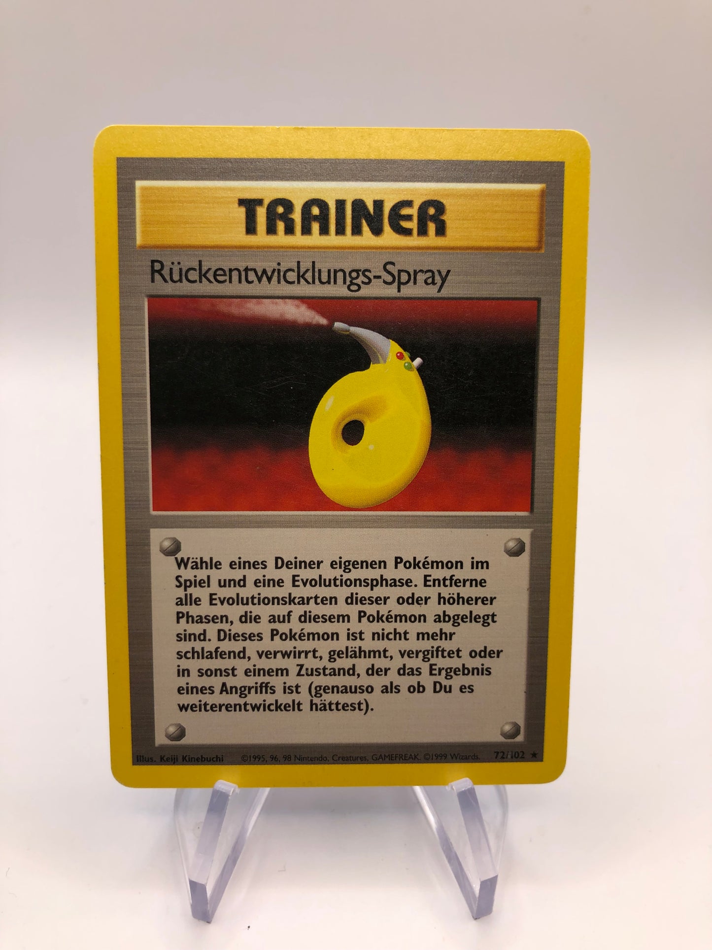 Pokemon Karte Base Set Trainer rückentwicklungs Spray 72/102 Deutsch