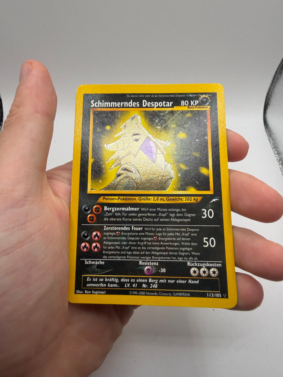 Pokemon Karte Schimmerndes Despotar 113/105 Deutsch