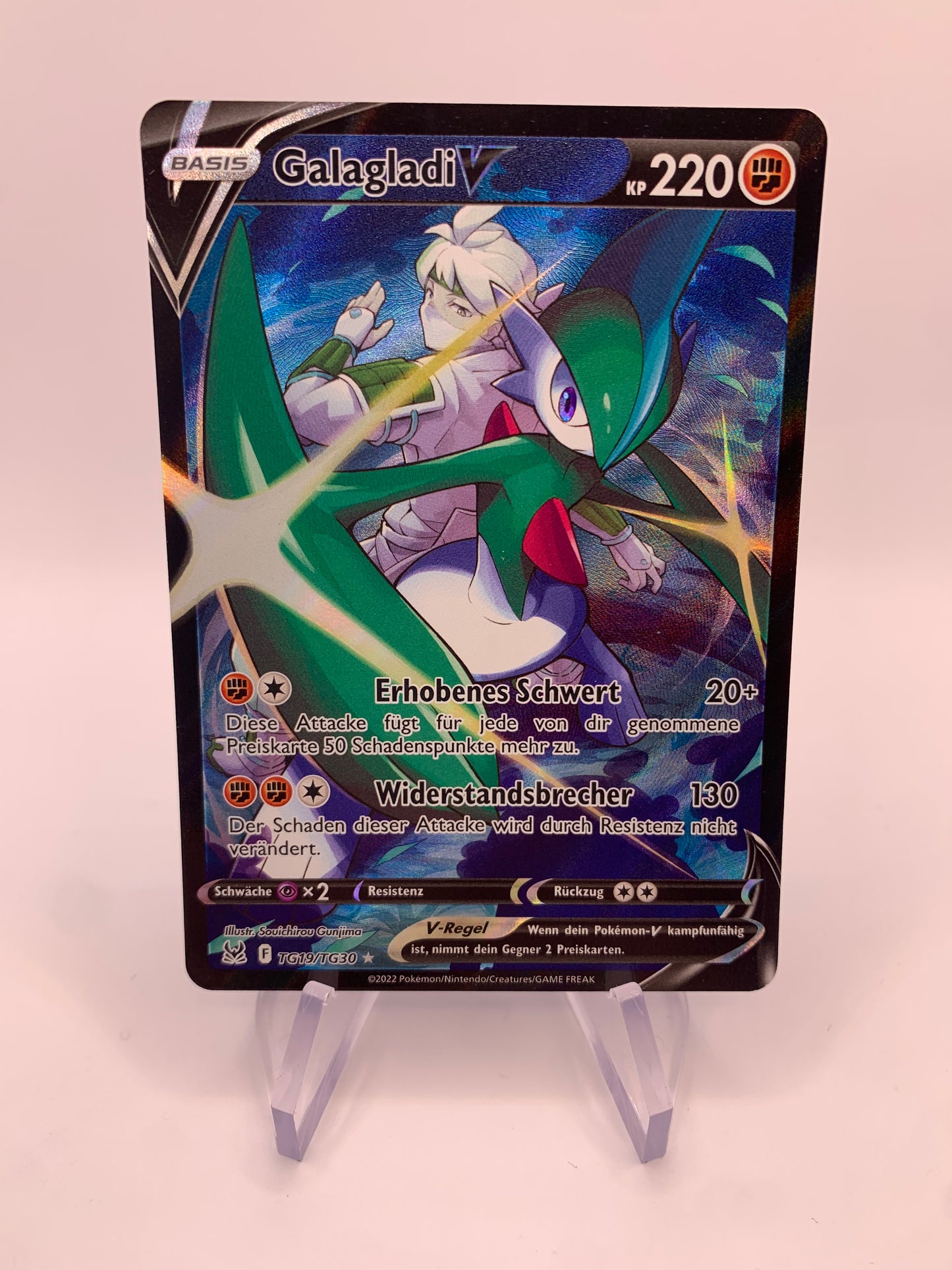 Pokemon Karte V Alt-Art Galagladi TG19/TG30 Deutsch