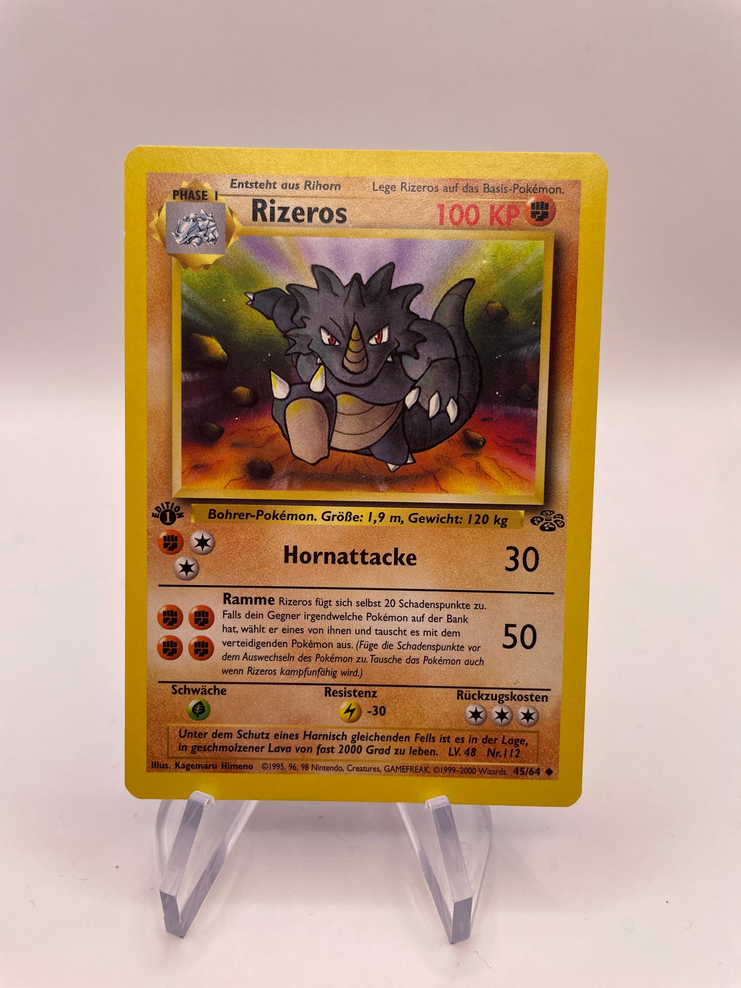 Pokemon Karte Jungel Rizeros 45/64 Deutsch