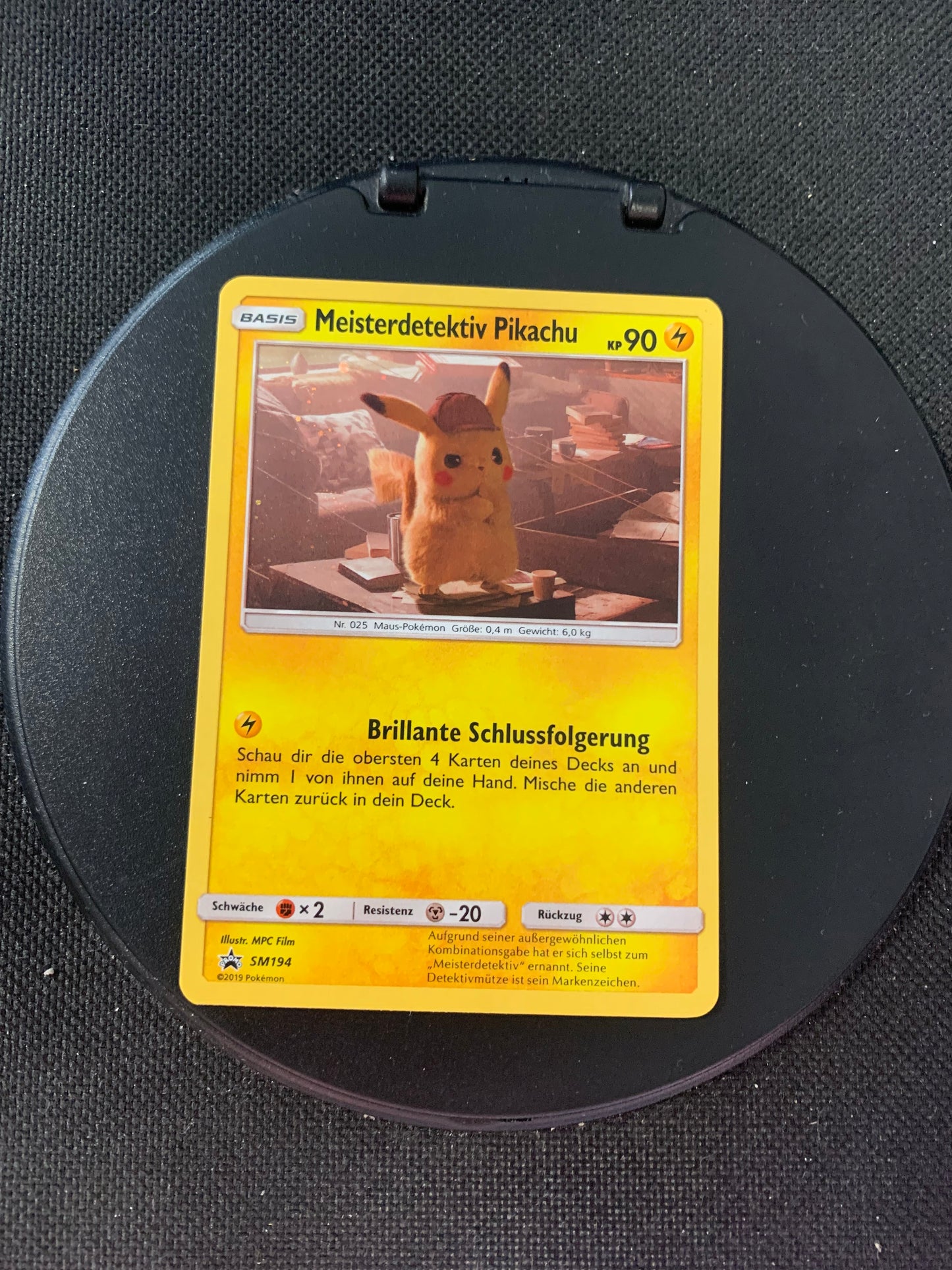 Pokemon Karte Detektiv Pikachu Meisterdetektiv Pikachu SM194 Deutsch