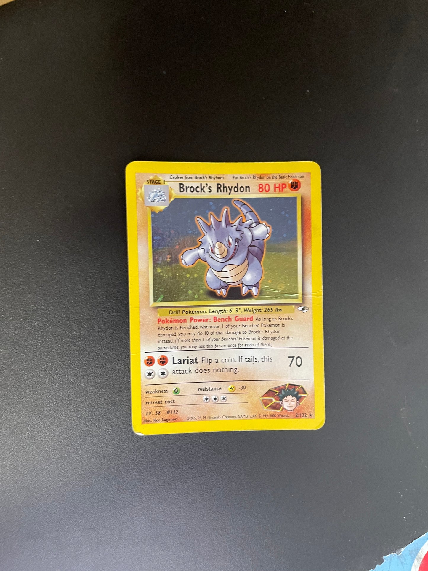Pokemon Karte Holo Gym Rockos Rizeros 2/132 Englisch