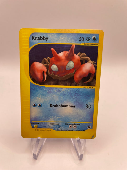 Pokemon Karte e-Series Krabby 115/165 Deutsch