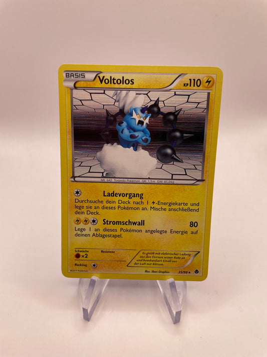 Pokemon Karte Holo Voltolos 35/98 Deutsch