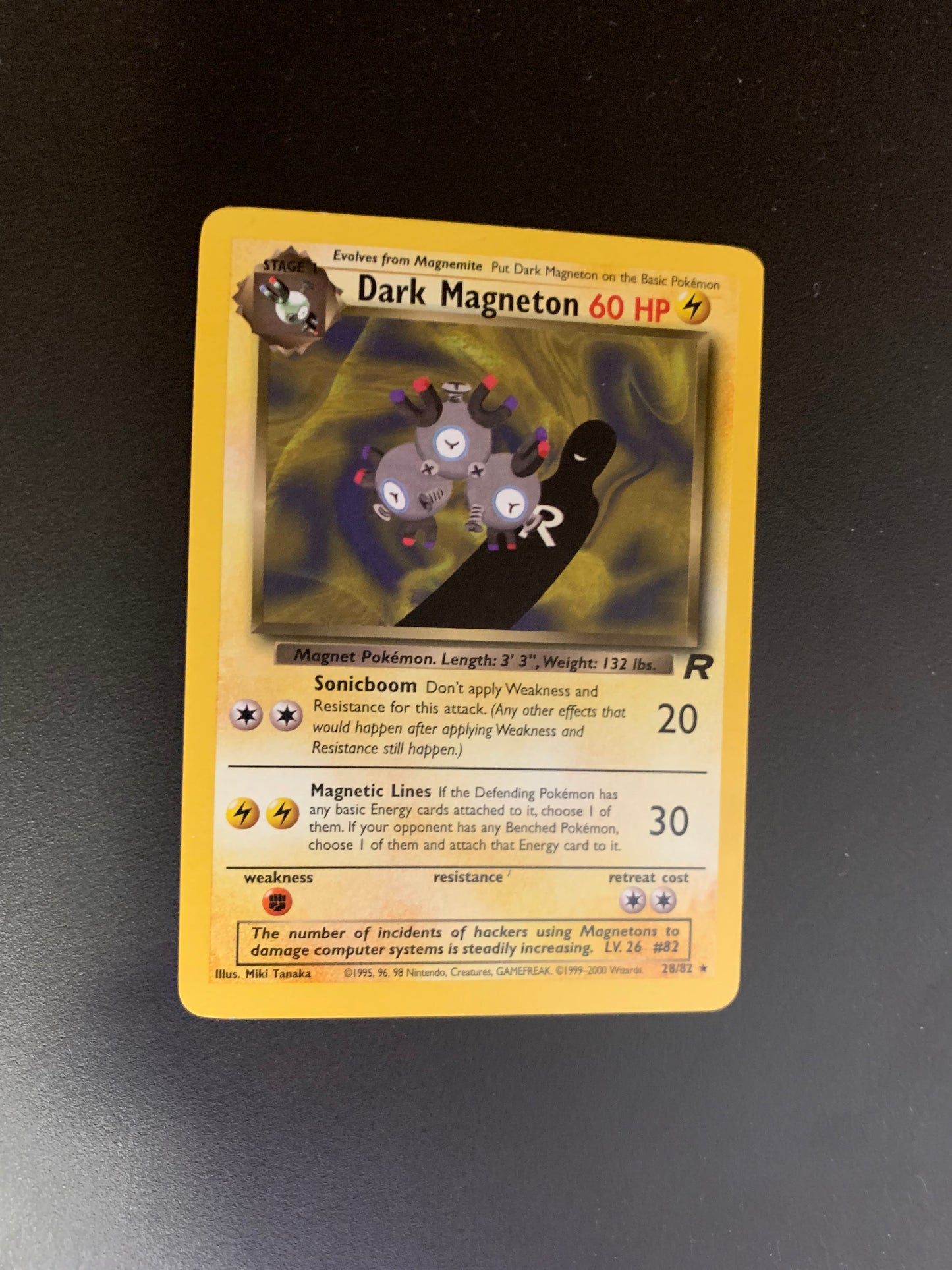 Pokemon Karte Dunkles Magneton 28/82 Englisch