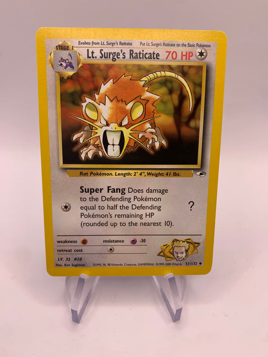 Pokemon card Major Bob's Ratticarl 51/131 Gym Heros English